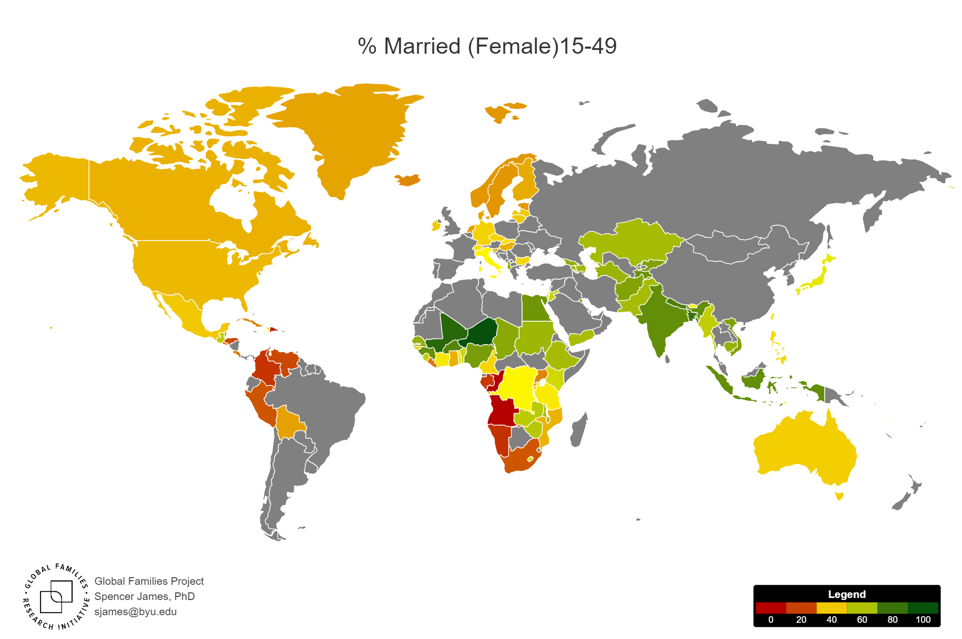 % Married (Female) 15-49